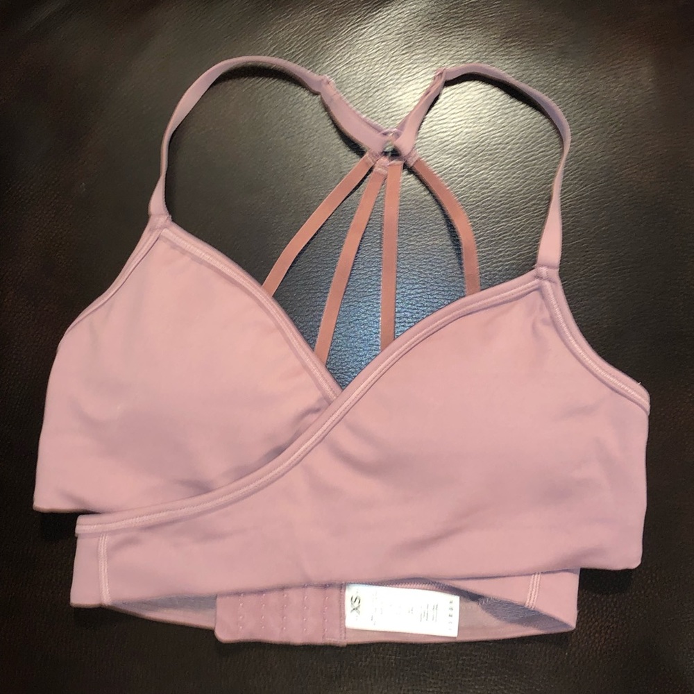 Alphalete mauve wrap bra